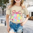 thumbnail image 2 of Bainana Happy 100 Days Of School Shirts For Boys Girls Cartoon Print Short Sleeve Crew Neck Tops Breathable Soft Children'S Summer T Shirts Khaki Size 1-2 Years, 2 of 4
