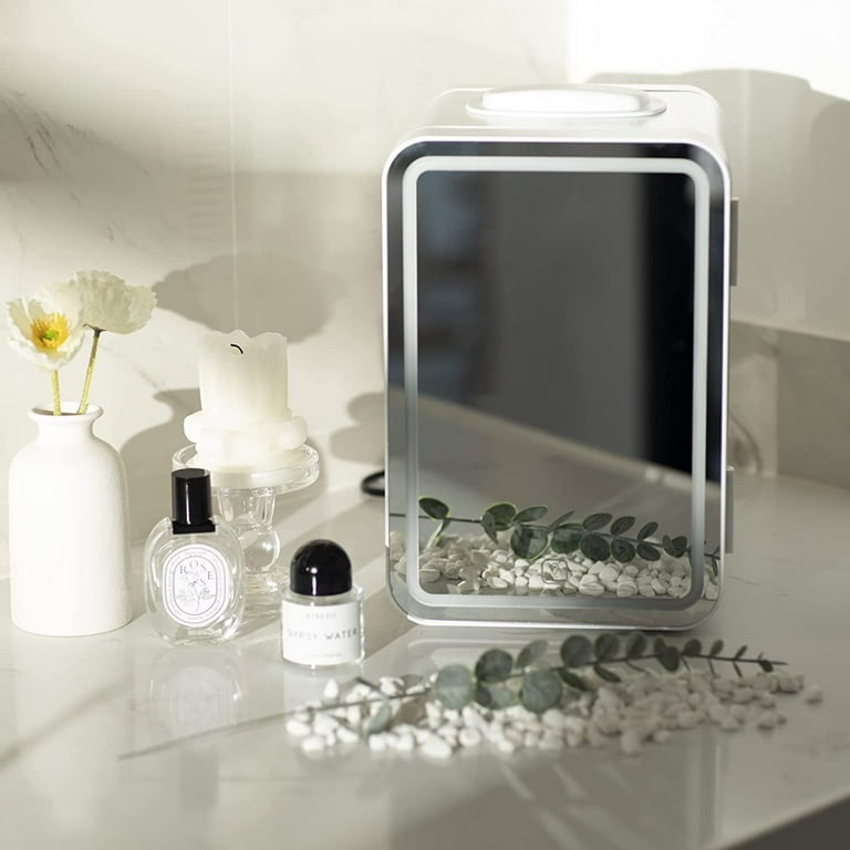Mini Réfrigérateur de Maquillage Portable 10L Miroir LED