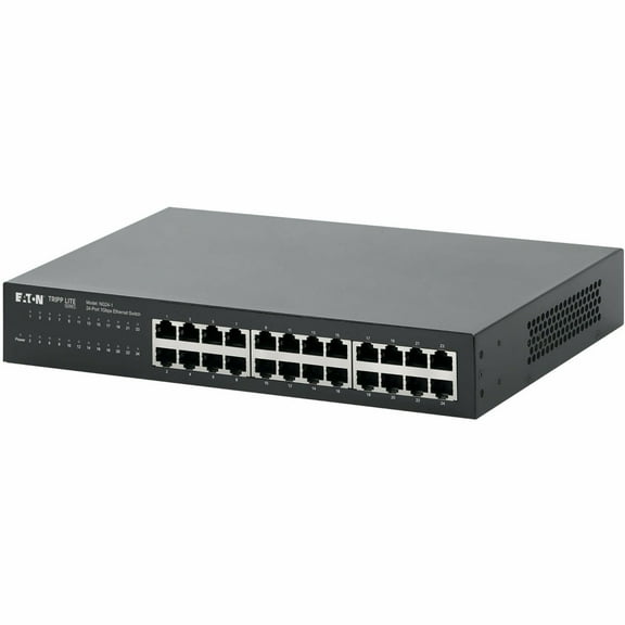 Eaton Tripp Lite Series 24-Port 10/100/1000 Mbps Desktop Gigabit Ethernet Unmanaged Switch, Metal Enclosure (ng24-1)