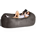 thumbnail image 3 of Jaxx 7 Foot Giant Bean Bag Sofa, Charcoal, 3 of 6