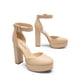 thumbnail image 2 of Zapatos de Plataforma para Mujer DREAM PAIRS con Tacones Gruesos en Color Nude, 2 of 7