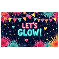 thumbnail image 1 of Neon Design Glow Banner Colorful Decoration Let's Glow Festival Sign for Party Celebration Event, 1 of 5