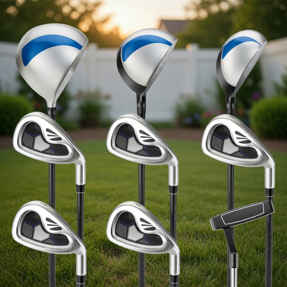 Yardi Yard 9 Pieces Complete Golf Club Set for Men & Women, Lightweight & Durable Golf Club, Navy