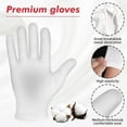 White Cotton Moisturizing Gloves Overnight Eczema Treatment