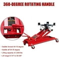 thumbnail image 2 of HPDAVV 1/2 Ton (1,000 lb) Capacity Hydraulic Roll-Under Transmission Service/Floor Jack, Red, 2 of 8