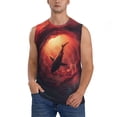 thumbnail image 2 of Fotbe Men's Shark Underwater Vortex Print Men's Sleeveless Muscle Tank Tops Casual T-Shirts for Gym Workout Beach-X-Large, 2 of 8