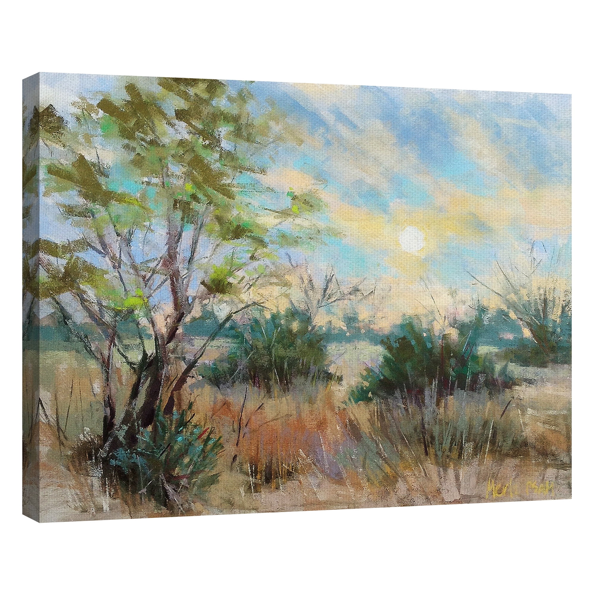 Masterpiece Art Gallery Texas Sunrise Landscape By Nancie King Mertz Canvas Art Print 22" x 28"