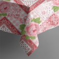 thumbnail image 5 of Pioneer Flower Floral Print Pattern Square Tablecloth, Waterproof Wipeable Spillproof Washable Table Cover for Home Kitchen Party Decor, 42"x42", 5 of 6