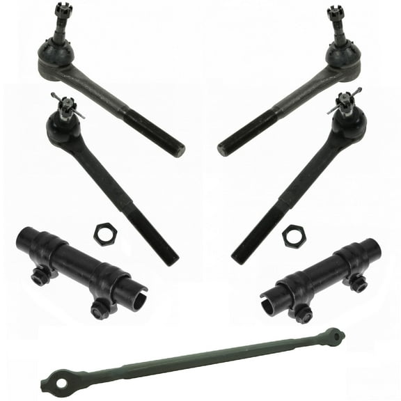 Front Inner & Outer Tie Rods with Adjusting Sleeve & Center Link Kit for GM PSA80517