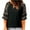 Black womens tops summer, variant on USSUMA Leopard Print T-Shirts for Women Trendy Color Block Basic Women's Shirts and Blouses 3/4 Sleeve Women Tops Dressy Casual Summer Round Neck Plus Tunics Beach