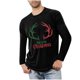 thumbnail image 1 of Blusas y camisas de manga larga con cuello redondo para hombre, deportivas, fitness, hogar, pijamas navideños estampados, camiseta de manga larga con cuello redondo, blusa de poliéster para hombre, 1 of 3