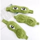 thumbnail image 4 of Antifaz para dormir Lindo Antifaz para dormir Rana verde Antifaz para dormir Pelusa Suave Sombra de ojos 3d Divertido Rana Ojo para hombres y mujeres Dormir (green1pcs) JAMW Sencillez, 4 of 5