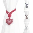 thumbnail image 3 of Curtain Tiebacks, Resin Love Heart Curtain Holdbacks, Decorative Rope Curtain Tieback Window Drape Holdbacks Holders for Home, Office, 3 of 8