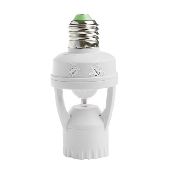 Sensor Light Socket, E27 Screw Bulb Adapter, Adjustable Auto Night Light Control for Storage Room, Garage light 240V
