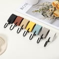 thumbnail image 4 of Uxcell 4 Pcs Ganchos en S de Cuero PU, Ganchos en forma de S Multifuncionales para Colgar Abrigos, Toallas, Camping, Cocina, Baño, Mango, Beige, 4 of 7