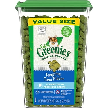 FELINE GREENIES Natural Dental Care Cat Treats, Tuna Flavor, 9.75 oz.