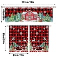 thumbnail image 2 of ERK 1Pcs Themed Kitchen Curtain (3 ) Red Plaid Truck Pattern Perfect For Kitchen Can Also Be In The Bathroom Short Curtains., 2 of 4
