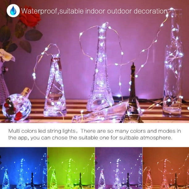 HAOAN Fairy String Lights Plug-in Colors Changing Twinkle Sparkle Dimmable  for Bedroom Xmas Cafe Balcony Indoor String Light 