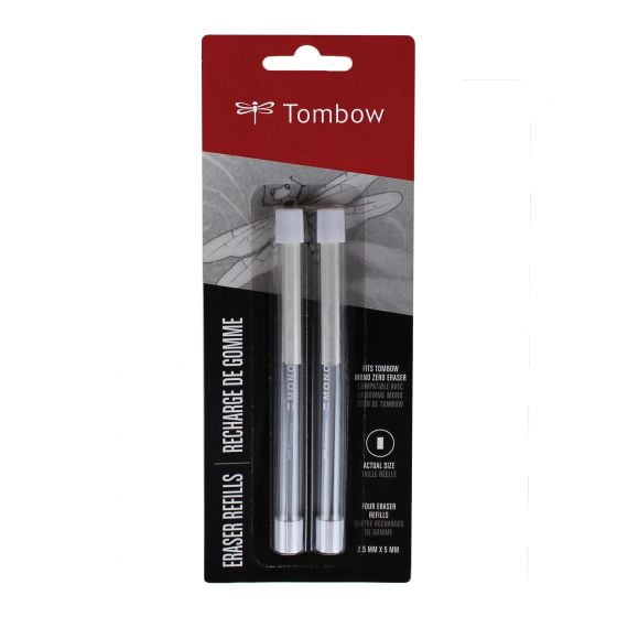 Tombow Mono Zero Circular Shape Elastomer Eraser Pen 2 Eraser Refills Tombow 