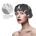 thumbnail image 5 of Gothic Style Cool Goat Skull_A Shower Cap, Reusable Bath Hair Hat for all Hair Lengths Hair Cover with Elastic Band Double Waterproof Layers Bathing Hat, 5 of 5