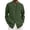 Army Green, variant on Men's Long Sleeve Stand Collar Top Casual Linen Open Front Button Down Shirts for Spring Red L