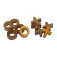 thumbnail image 5 of DecMode 6" x 1" White Marble Tic Tac Toe Game Set with Gold Metal Accents, 1-Piece, 5 of 9