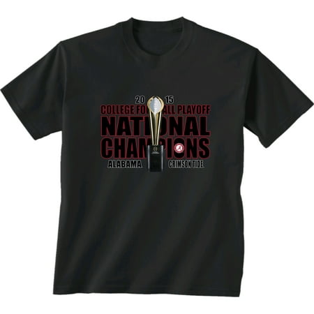 Alabama Crimson Tide College Football Playoff 2015 National Champions Trophy T-Shirt -