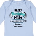 thumbnail image 4 of Inktastic Happy Birthday, Daddy Best Ever in Blue Boys or Girls Long Sleeve Baby Bodysuit, 4 of 5
