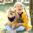 thumbnail image 5 of Valentine's Day Pack of Two Breathable Chiffon Yarn Dog Bandanas, Set of 2 Lightweight Pet Collars for Small and Medium Dogs, 16x16x22.8in and 20.9x20.9x30in Sizes, 5 of 5