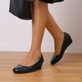 thumbnail image 2 of BURUDANI Women's Mid Wedge Heel Wide Pump Shoes Wide Available, 2 of 8