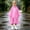 Pink, variant on Kids Reusable Rain Poncho Girls Waterproof Lightweight EVA Cape Raincoat with Hood and Side Snaps for Theme Park School Travel Emergency Rain Gear