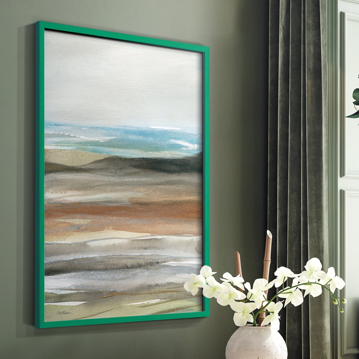 Nature's Many Layers II in Green Solid Wood 8 x 10 Framed Print