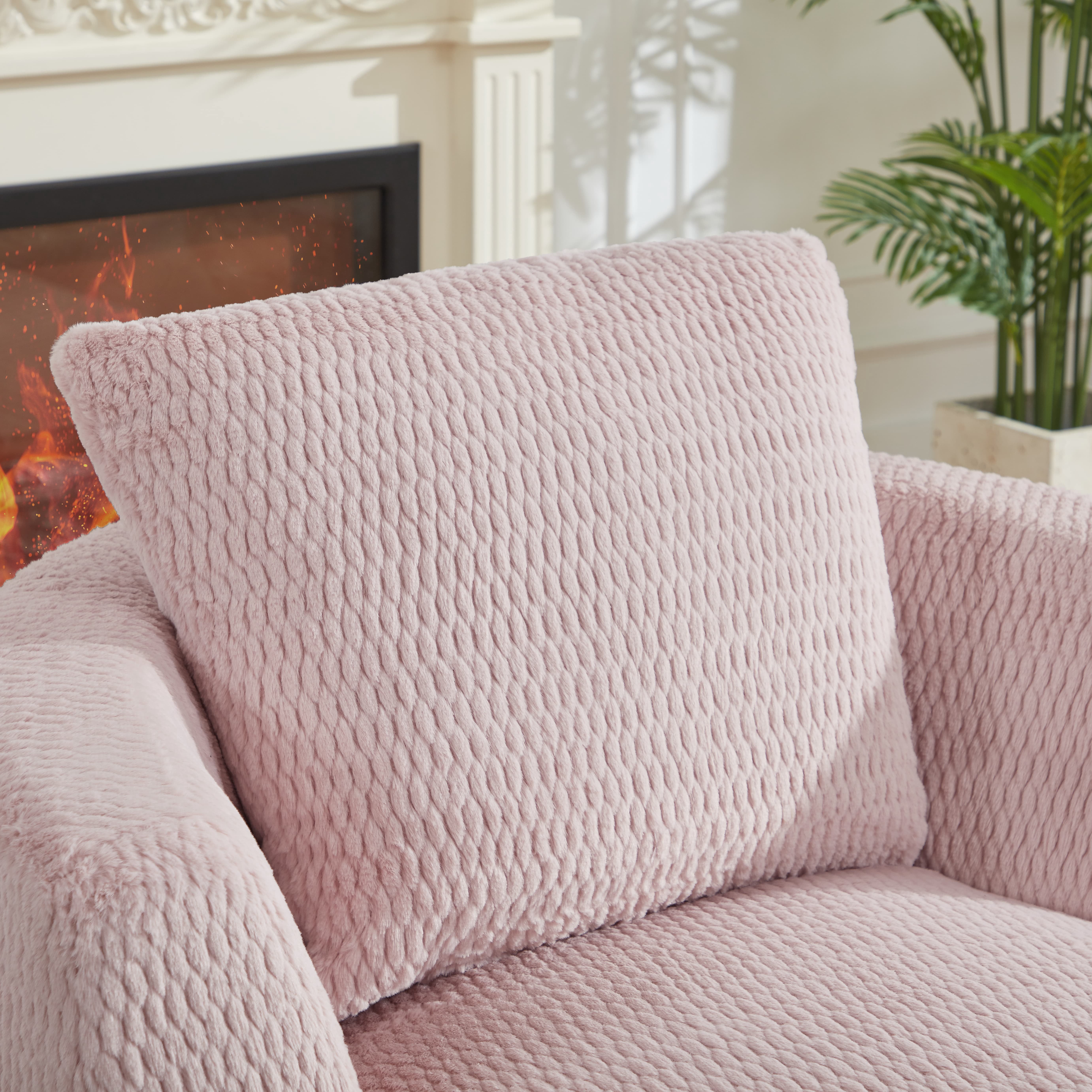 MAYEERTY Mnimalist Round Swivel Sofa Chair, Modern & Comfy Compressible Seating for Living Room, 39" Pink
