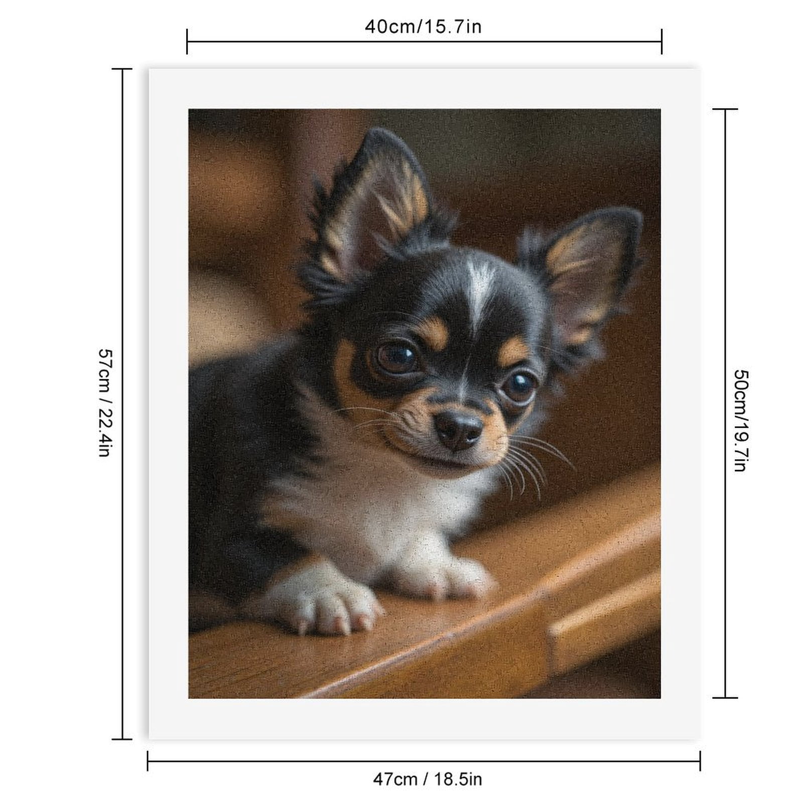Paint by Numbers Kit for Adults, Charming Puppy Portrait Paint by Numbers, Easy Paint by Numbers Kit for Adults Beginner, DIY Adult Paint by Number Kits on Canvas, Home Decor