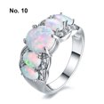 thumbnail image 3 of Sonducket Anillo gran piedra ovalada moda encanto joyería dedo accesorios Iris piedra de nacimiento mujeres boda compromiso propuesta Accesorios de disfraces Blanco 10 #, 3 of 6