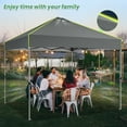 thumbnail image 7 of Hoteel Canopy 10x10 Pop Up Canopy Tent 1-Button Push Easy up Outdoor Canopy Instant Portable Commercial Shelter Waterproof UPF50+ Gazebo with Reflective Strip, Air Vent & 4 Sandbags, Gray, 7 of 7