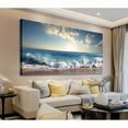 thumbnail image 6 of 1 Piece Sunset Beach Canvas Wall Art Ocean Wave Picture Seascape Nature Painting Print Artwork Living Room Bedroom Office Home Wall Decoration Frameless Canvas Painting, 6 of 6