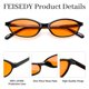 thumbnail image 4 of Gafas de Sol Retro Ovaladas FEISEDY de Ojo de Gato para Mujer B0257, 4 of 6
