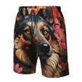 thumbnail image 4 of Logiee Colorful Flower German Shepherd Print Mens Swim Trunks Quick Dry Board Shorts,Breathable Hawaii Beach Shorts Swimwear Bathing Suits-3X-Large, 4 of 6