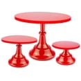 thumbnail image 1 of Juego de 3 soportes de metal para tartas, pedestal, mesa de postre, con base alta, decoración para baby shower, bodas, fiestas de cumpleaños, celebración, 1 of 8
