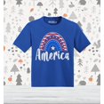 thumbnail image 2 of Shop4Ever American Patriotic Rainbow 4th of July Toddler's Cotton T-Shirt 4T Royal Blue, 2 of 6