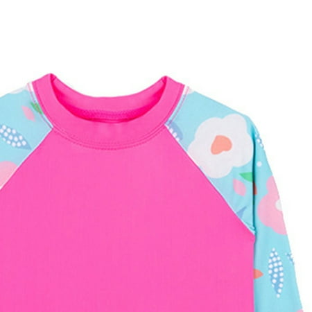 

Gubotare Summer Toddler Girls Long Sleeve Cartoon Prints Two Piece Swimwear Beachwear Swimsuit Bathing Suits for Girls Bikinis Hot Pink 4-5 Years
