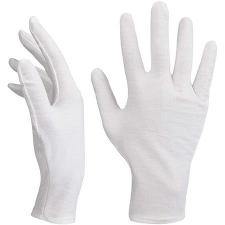 

White Cotton Gloves Long Work Gloves Cosmetic Moisturizing Gloves