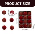 thumbnail image 2 of WWW Sale Clearance 2025 Hangs 12 Pcs Velvet Christmas Set Glitter Christmas Tree Ornaments Decoration Flocked Christmas Ornaments Velvet Xmas Tree Hanging For Indoor Outdoor Holiday Party Decor, 2 of 8