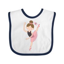 Inktastic Ballet Dancer for Little Girls Girls Baby Bib