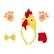 thumbnail image 4 of Disfraz de pollo en 3D con diadema, pajarita y guantes de cola para cosplay Cola roja amarilla, 4 of 9