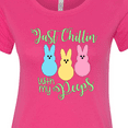 thumbnail image 4 of Inktastic Funny Easter Just Chillin' with My Peeps Women's T-Shirt, 4 of 5
