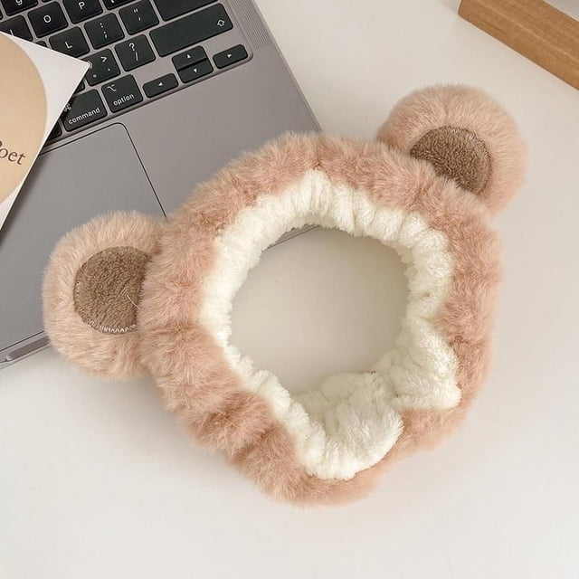 Diadema para lavarse la cara, diadema, diadema especial para mascarilla de mujer, linda diadema con lazo de invierno