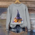 thumbnail image 5 of Women's Magic Potion Witch Hat Sweatshirts Halloween Graphic Pullover Tops Casual Crewneck Long Sleeve Shirts Comfy Fall Clothes Novelty Holiday Apparel, 5 of 6