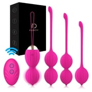 FIDECH 5PCS Kegel Ball Set for Women with Remote Control , 12 Vibration Modes, 1 Vibrating Ball & 3 Non-electric Love Balls Kegel Exercises Weights